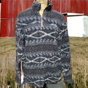 Alpine Sherpa Half Zip Pullover Size Small